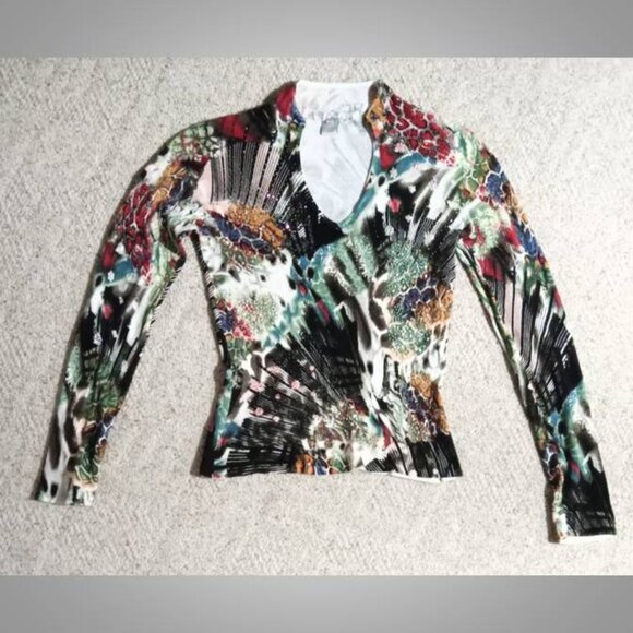 Alberto Makali  hand beaded sweater women's size  medium - Picture 2 of 10